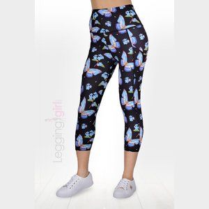 Butterfly Kisses Pockets - Capri Top Quality Women's Fitness One Size (Fits 3-12